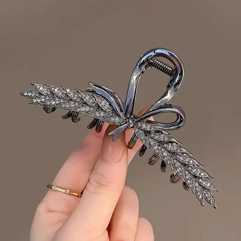 Shimmering Retro Glamour Hair Claw Clip