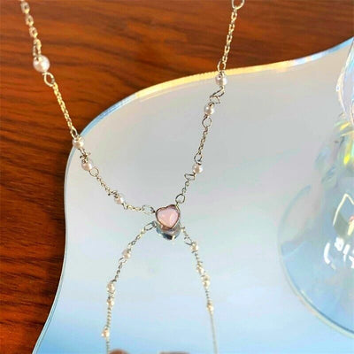 Pearl Moonstone Pendant Necklace